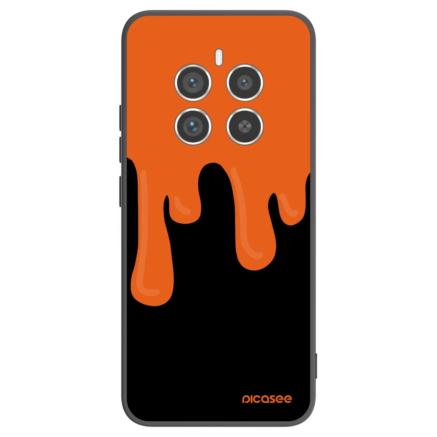 Picasee husă neagră din silicon pentru Realme 12 Pro 5G - Orange spooky