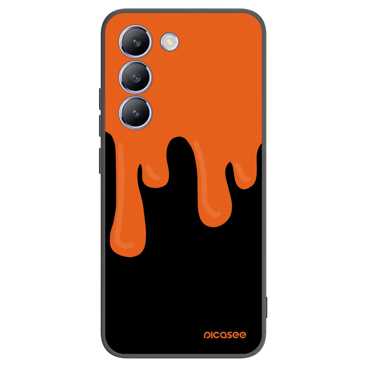 Picasee husă neagră din silicon pentru Vivo V40 SE 5G - Orange spooky