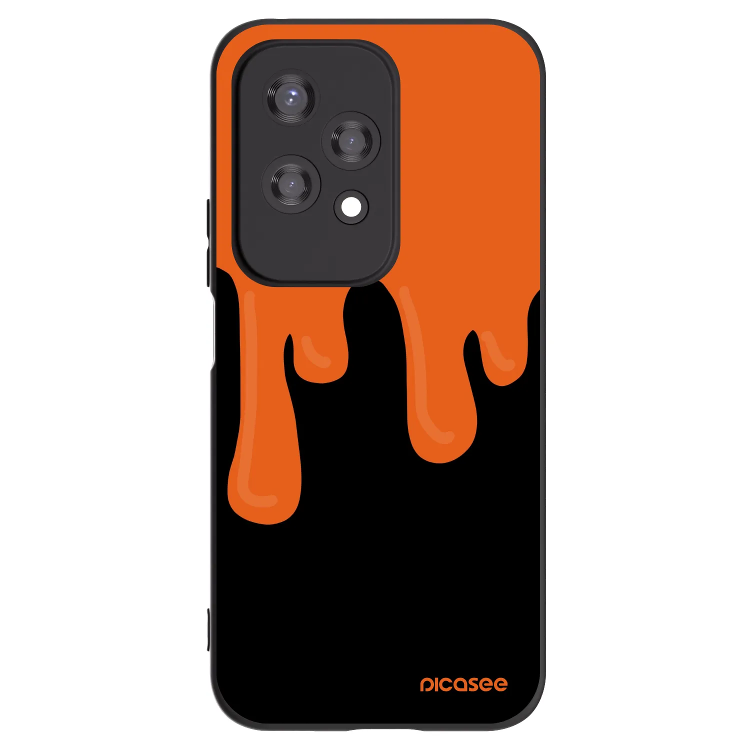 Picasee husă neagră din silicon pentru Honor 200 Lite - Orange spooky