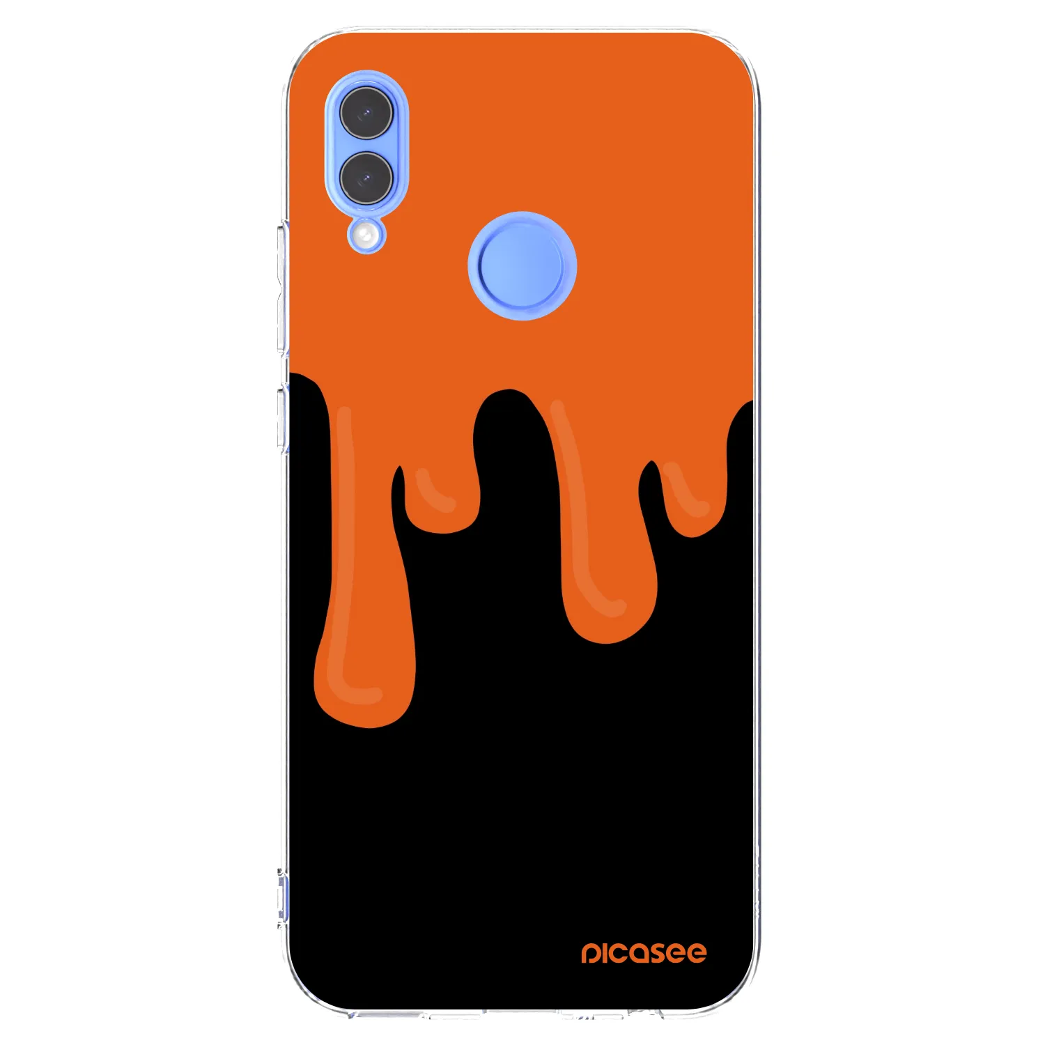 Picasee husă transparentă din silicon pentru Huawei P Smart 2019 - Orange spooky