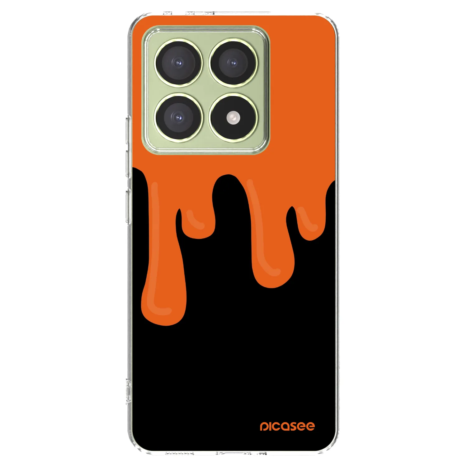Picasee husă transparentă din silicon pentru Xiaomi 14T - Orange spooky