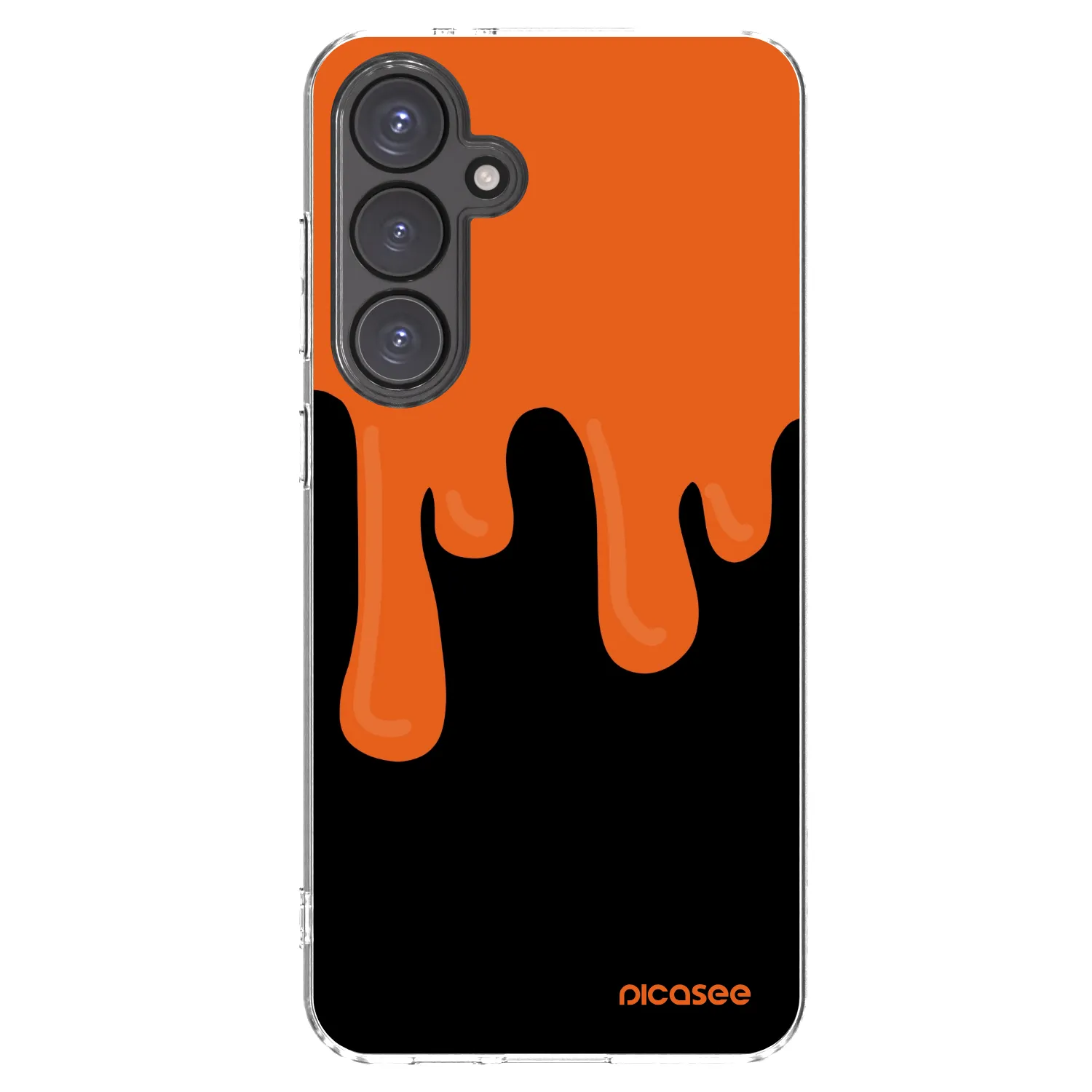 Picasee husă transparentă din silicon pentru Samsung Galaxy S24 FE S721B - Orange spooky