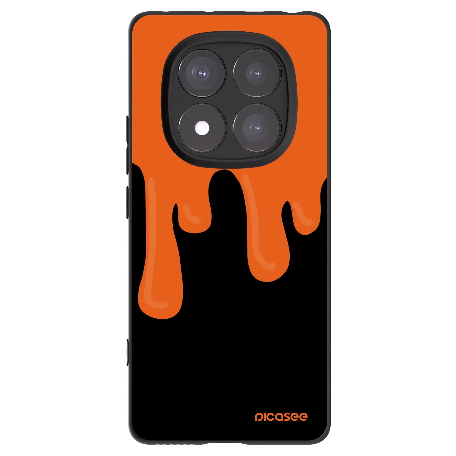 Picasee husă neagră din silicon pentru Xiaomi Redmi Note 14 Pro+ 5G - Orange spooky