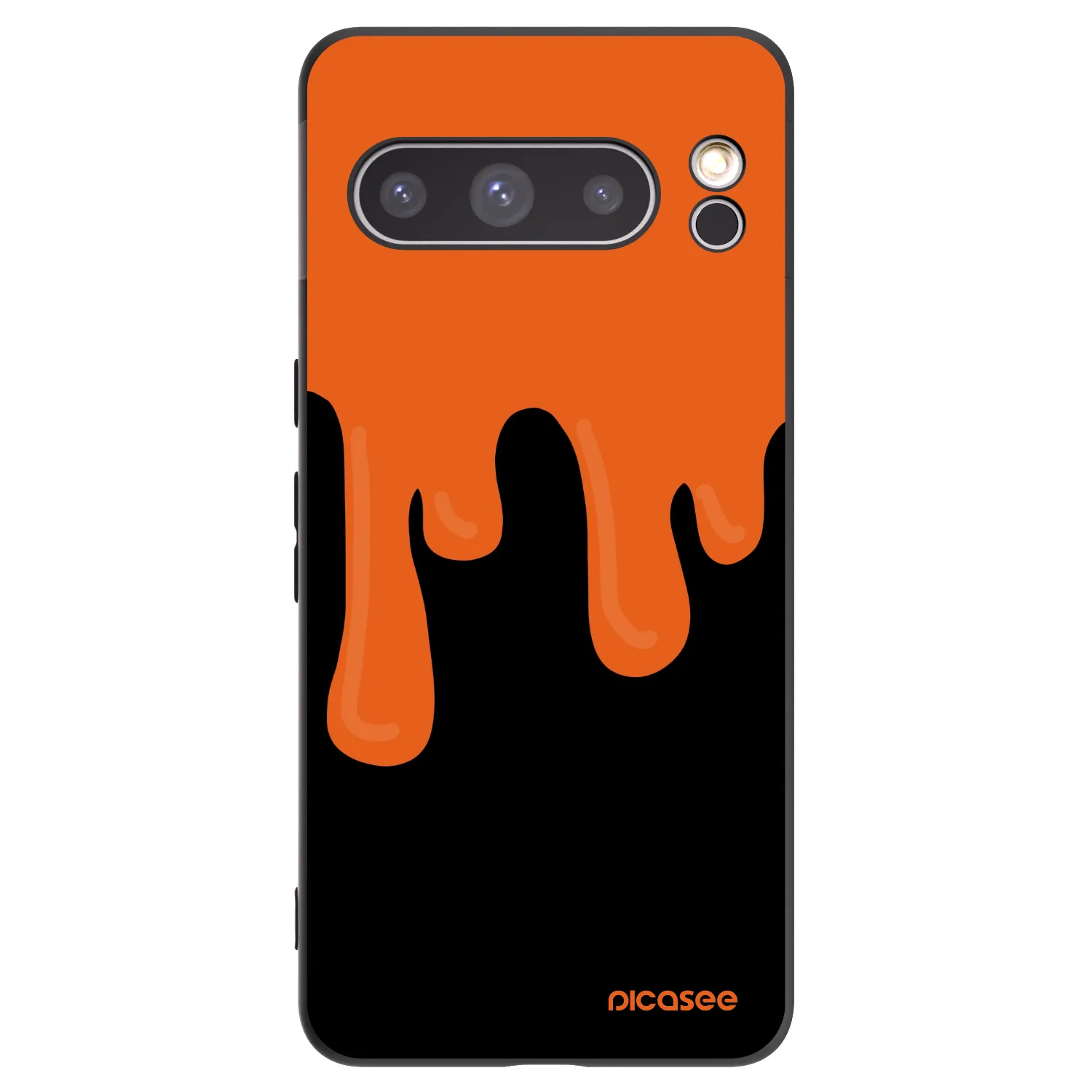 Picasee husă neagră din silicon pentru Google Pixel 8 Pro - Orange spooky
