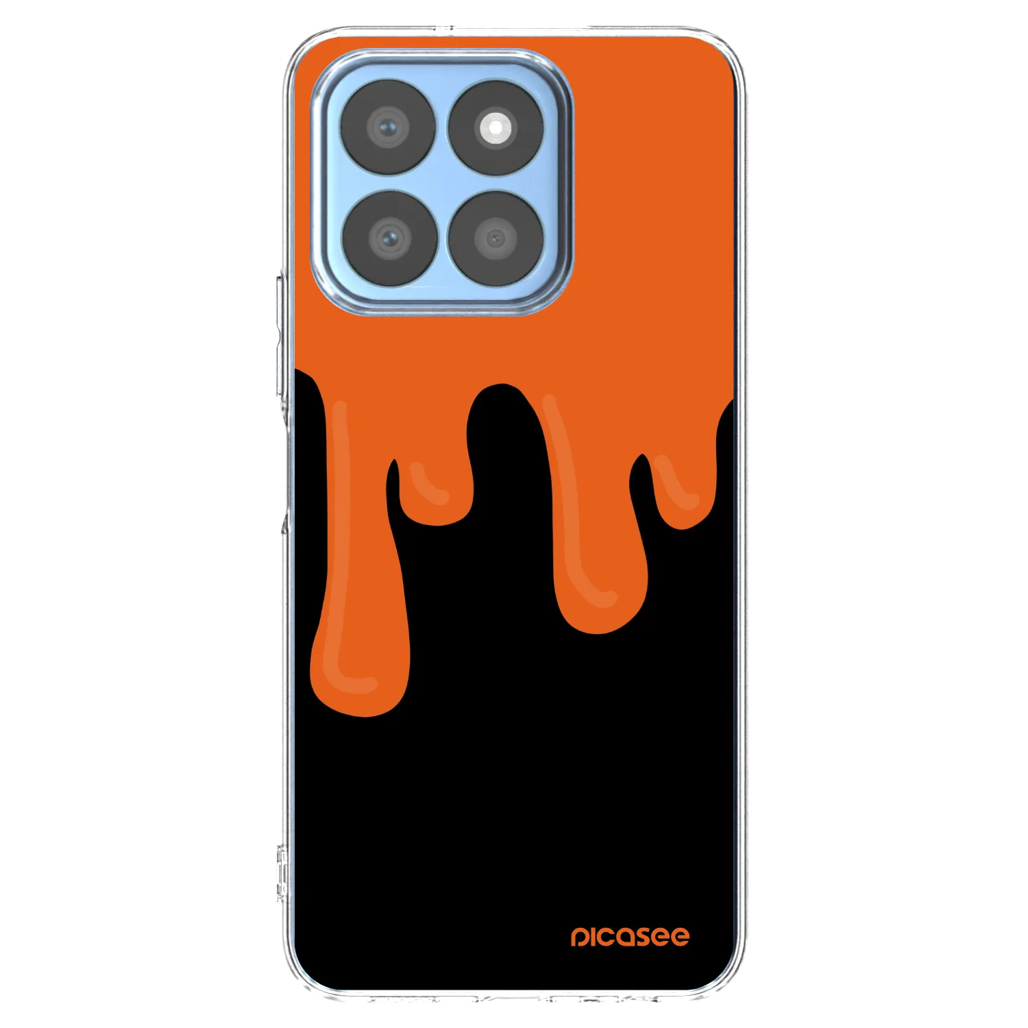 Picasee husă transparentă din silicon pentru Honor X8c - Orange spooky