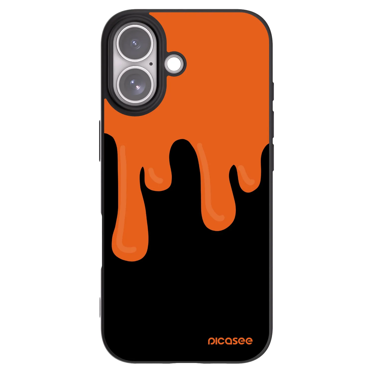 Picasee husă neagră din silicon pentru Apple iPhone 17 - Orange spooky