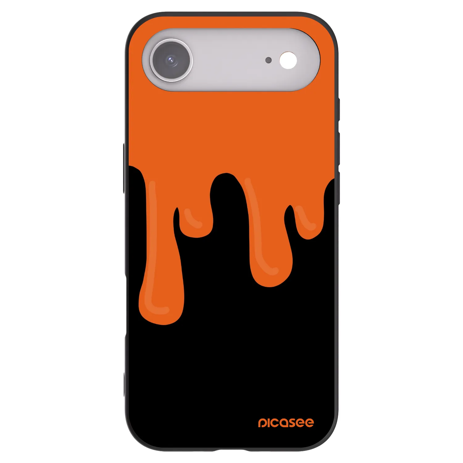 Picasee husă neagră din silicon pentru Apple iPhone Air - Orange spooky