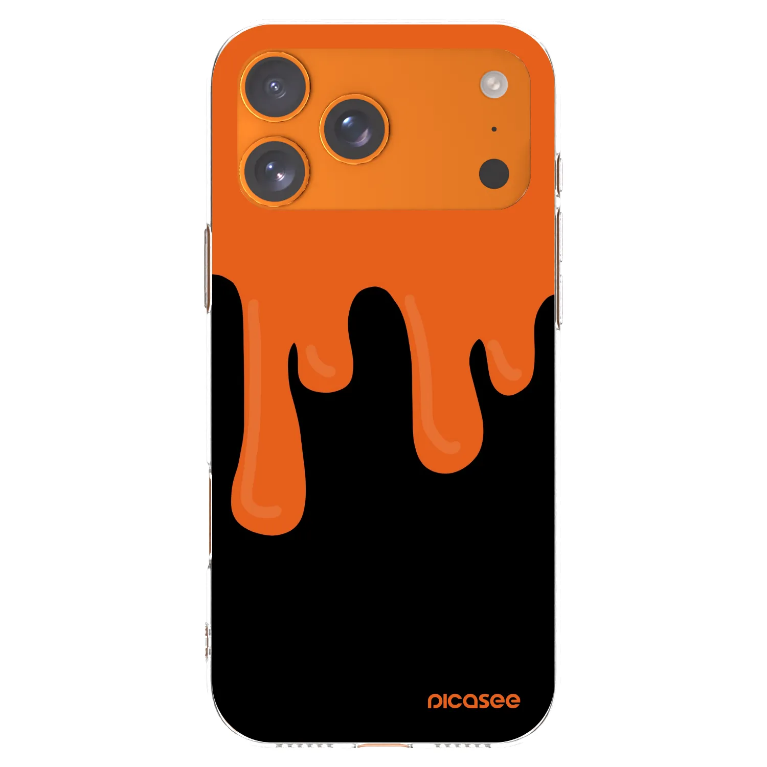 Picasee husă transparentă din silicon pentru Apple iPhone 17 Pro Max - Orange spooky