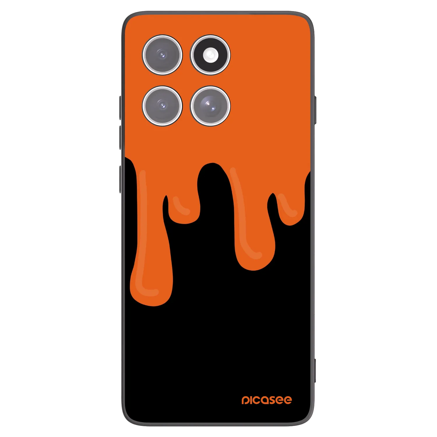 Picasee husă neagră din silicon pentru Motorola Edge 60 Pro - Orange spooky