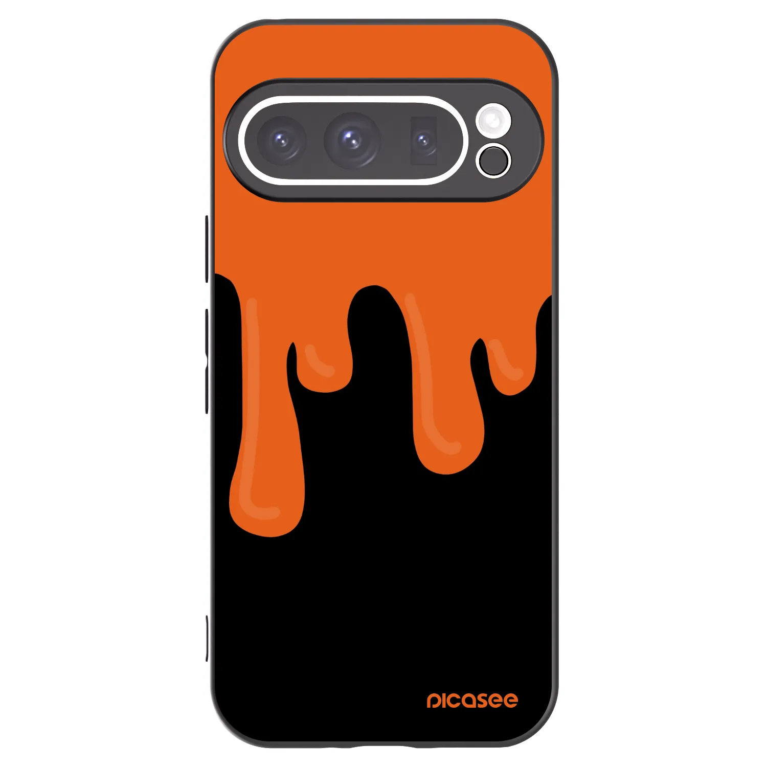 Picasee husă neagră din silicon pentru Google Pixel 9 Pro XL - Orange spooky