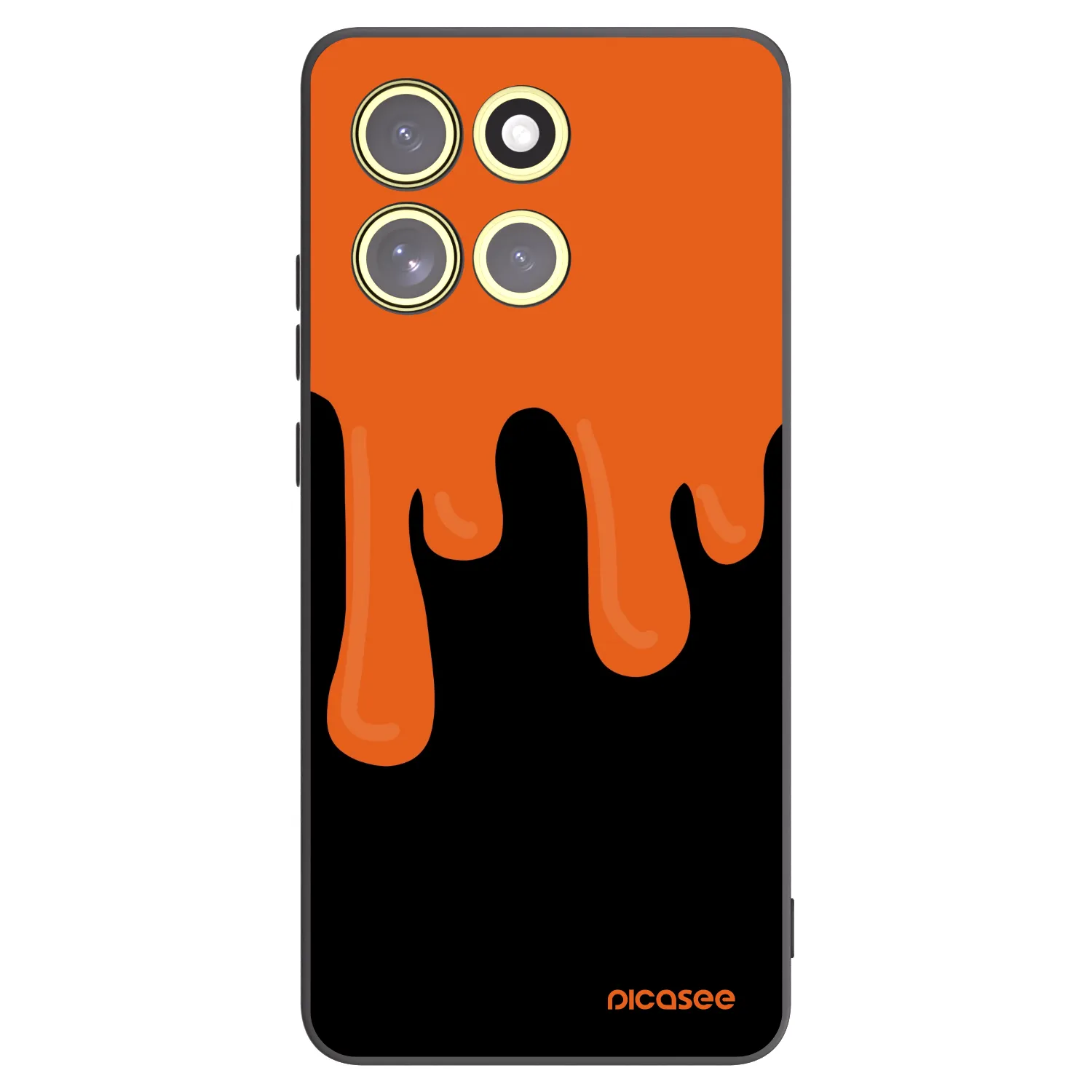 Picasee husă neagră din silicon pentru Motorola Moto G86 5G - Orange spooky