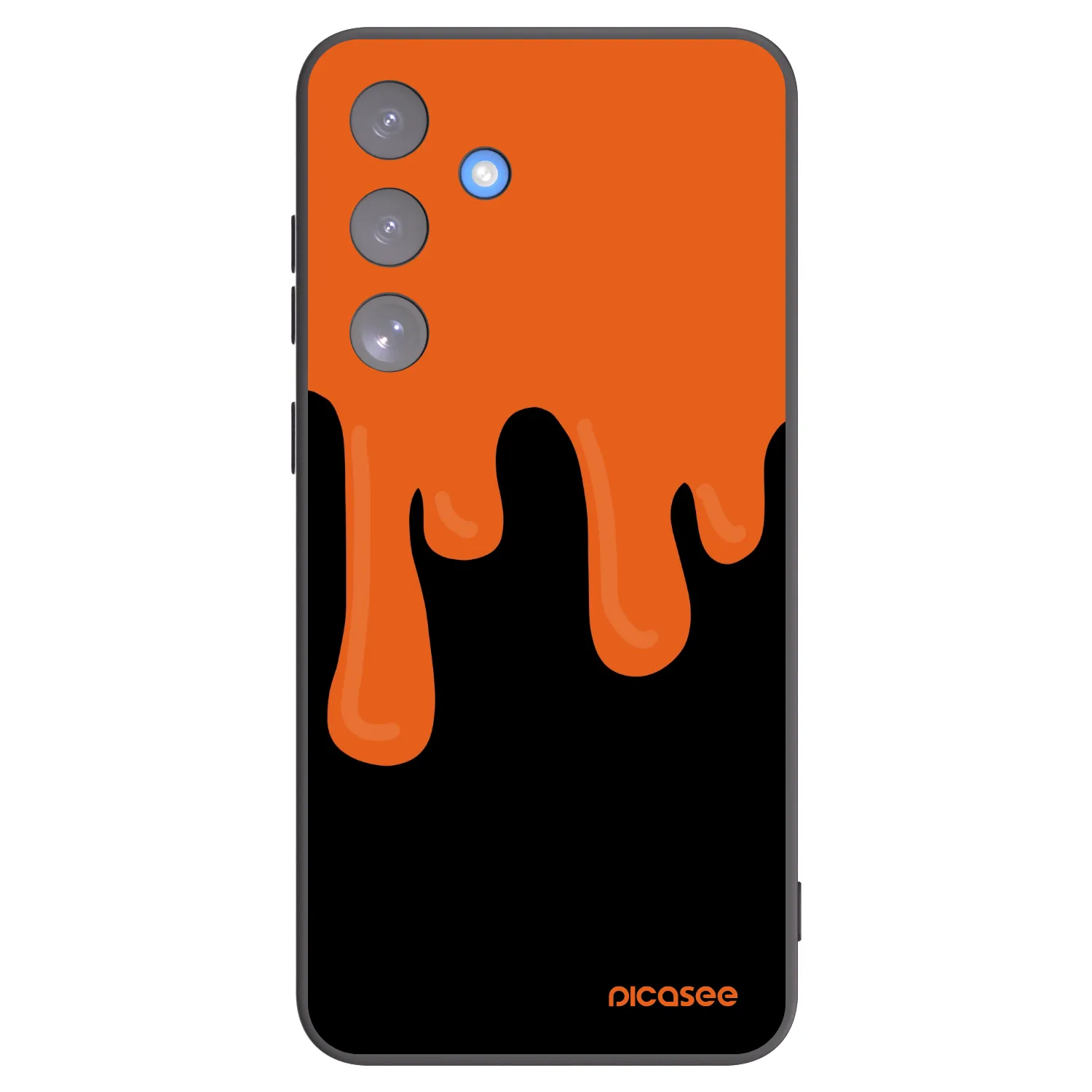 Picasee husă neagră din silicon pentru Samsung Galaxy S25 FE 5G - Orange spooky