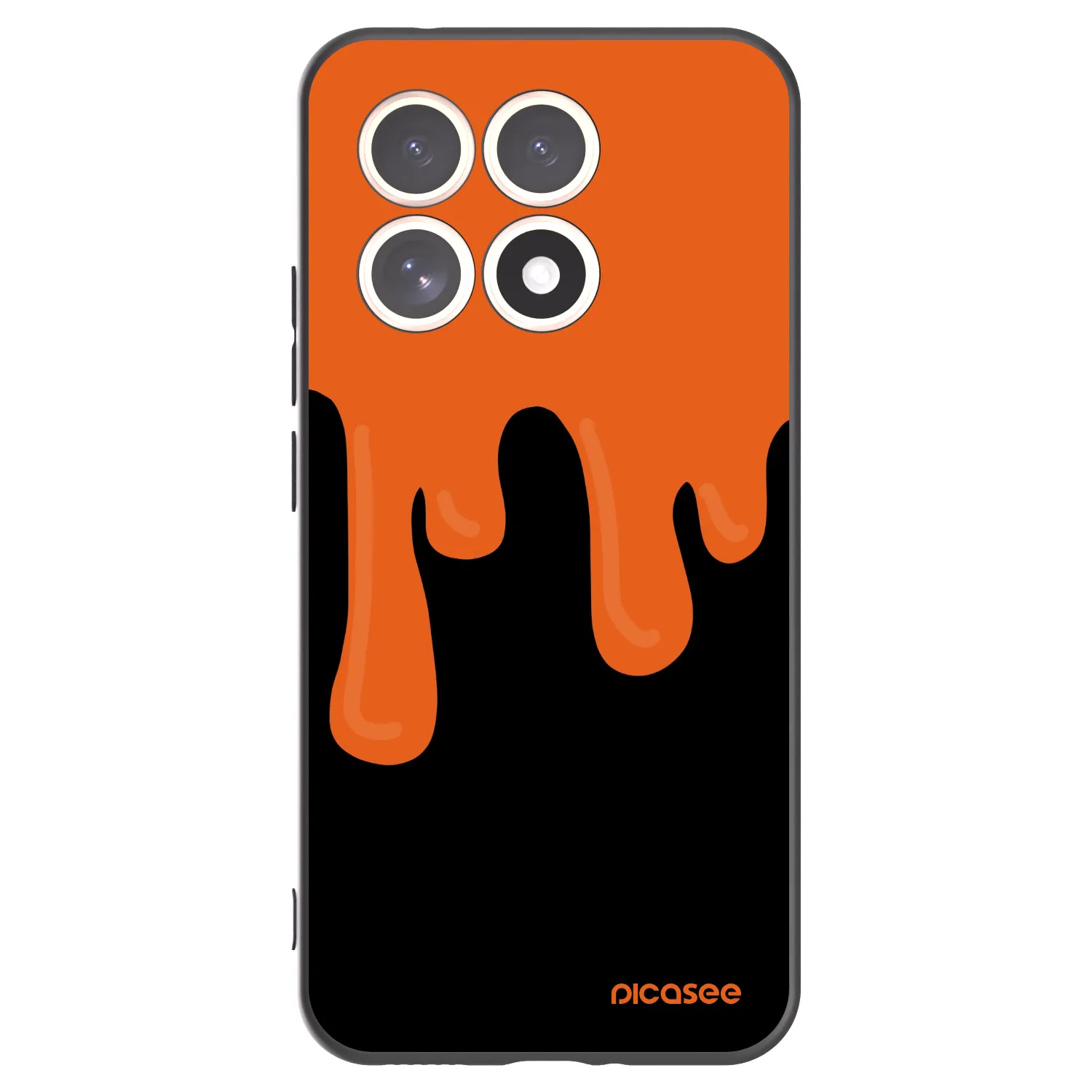 Picasee husă neagră din silicon pentru Xiaomi 15T - Orange spooky
