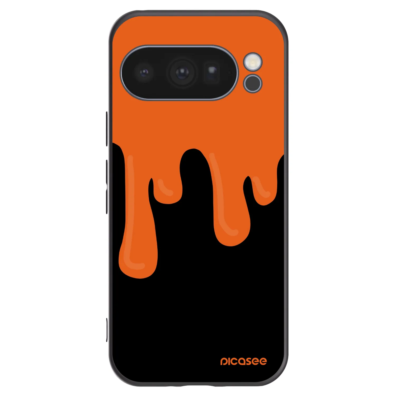 Picasee husă neagră din silicon pentru Google Pixel 10 Pro - Orange spooky