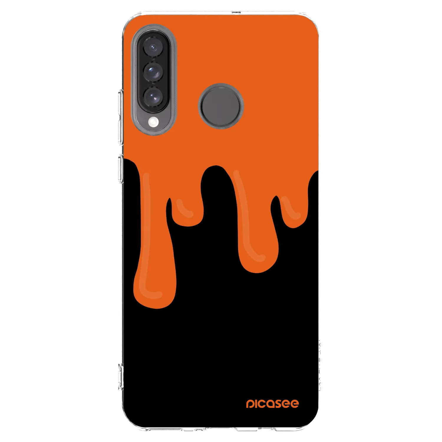 Picasee husă transparentă din silicon pentru Huawei P30 Lite - Orange spooky