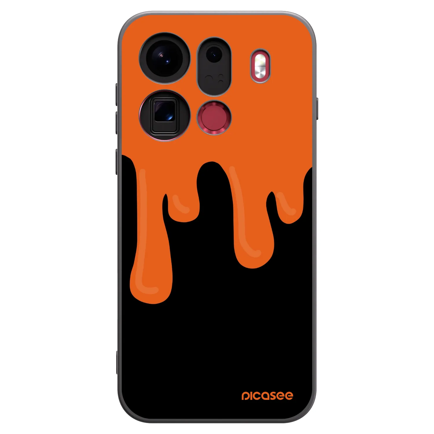 Picasee husă neagră din silicon pentru OPPO Find X9 Pro - Orange spooky