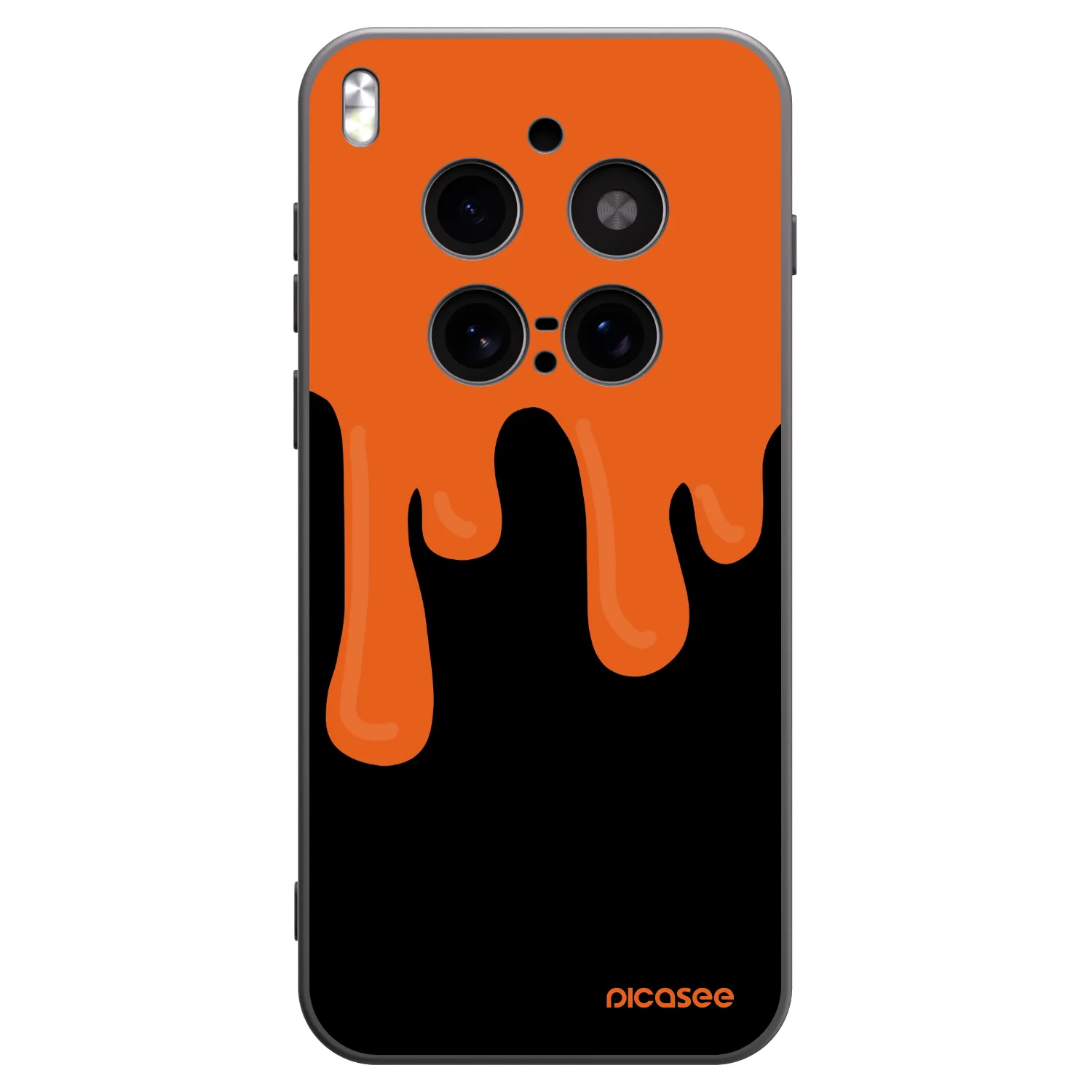 Picasee husă neagră din silicon pentru Vivo X300 Pro - Orange spooky
