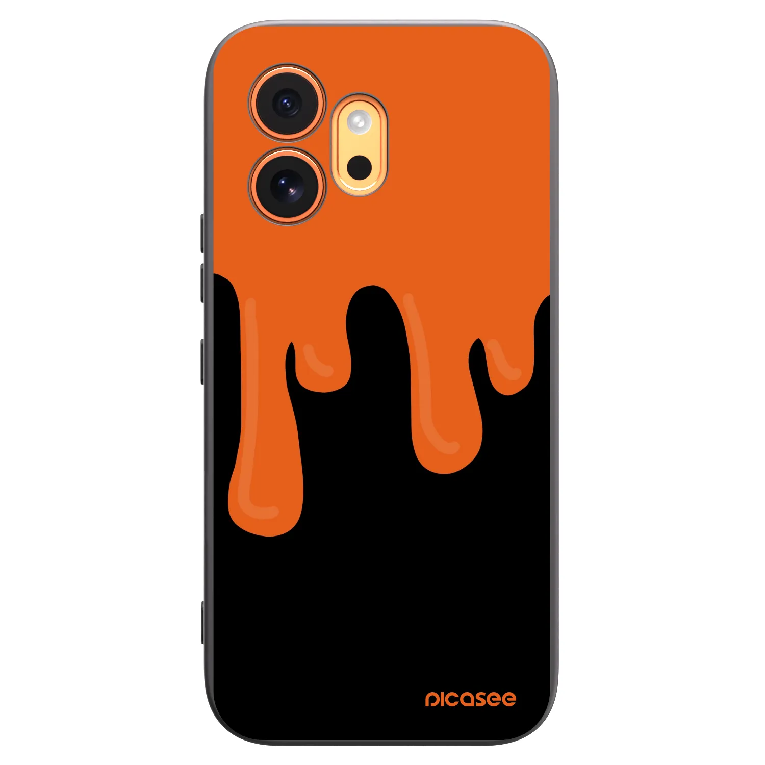 Picasee husă neagră din silicon pentru Honor 600 - Orange spooky