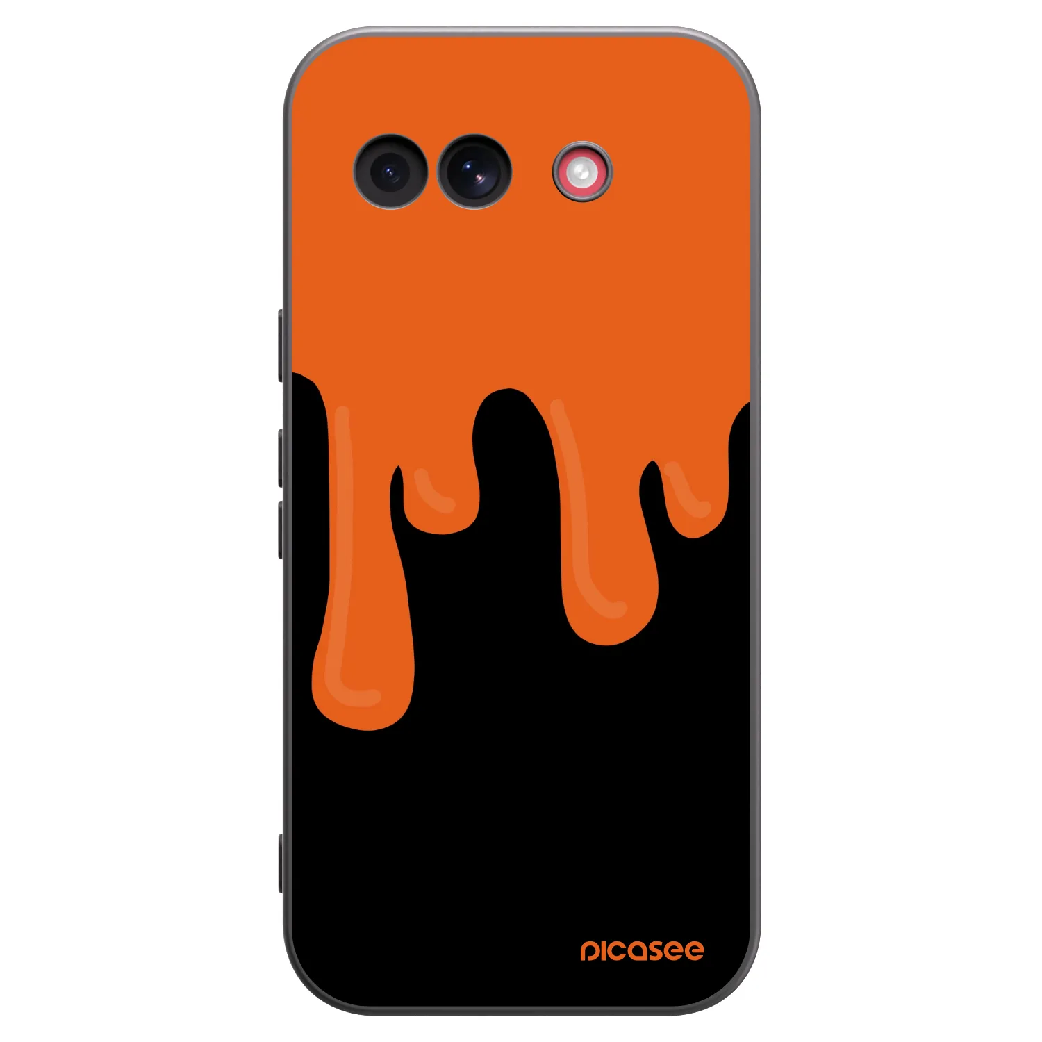 Picasee husă neagră din silicon pentru Google Pixel 10a - Orange spooky