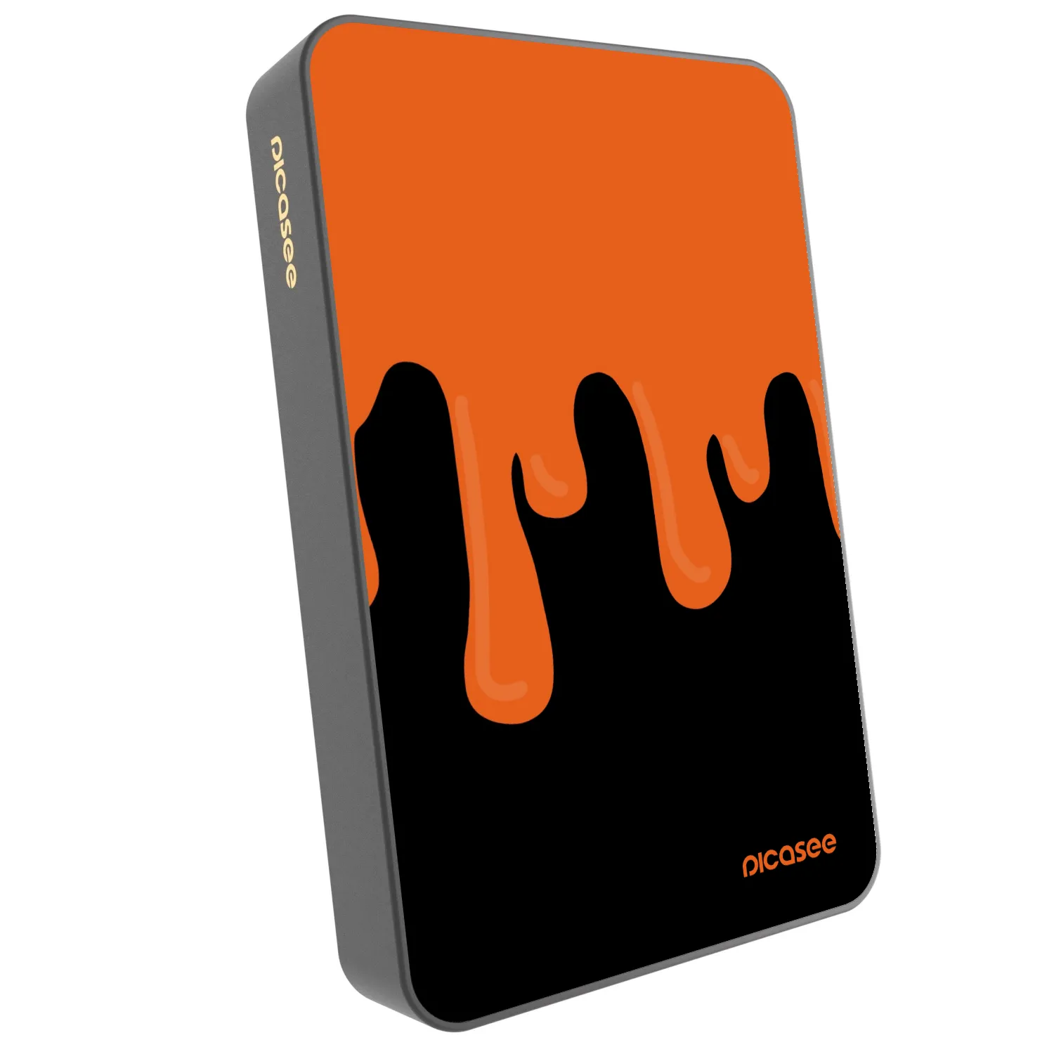 Picasee Powerbank cu MagSafe 10 000 mAh Gri - Orange spooky