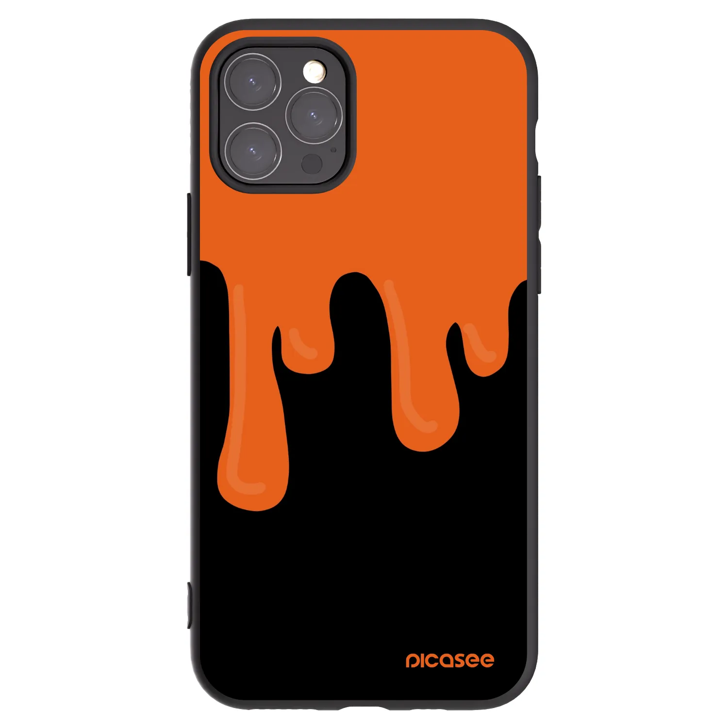 Picasee husă neagră din silicon pentru Apple iPhone 11 Pro - Orange spooky