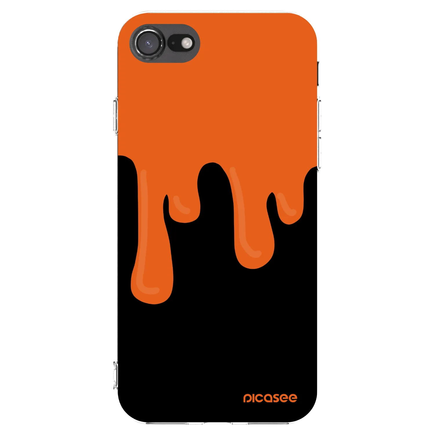 Picasee husă transparentă din silicon pentru Apple iPhone 8 - Orange spooky