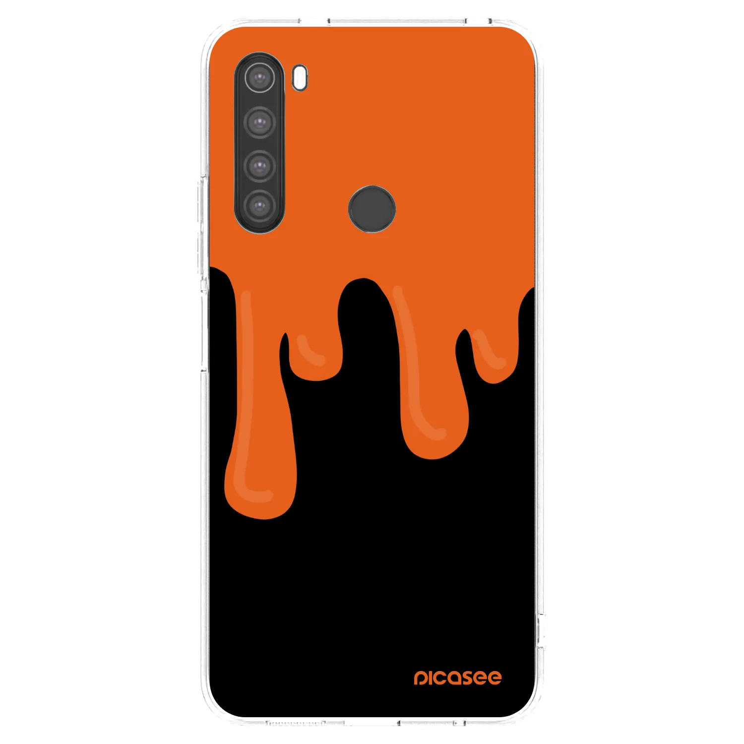 Picasee husă transparentă din silicon pentru Xiaomi Redmi Note 8 - Orange spooky