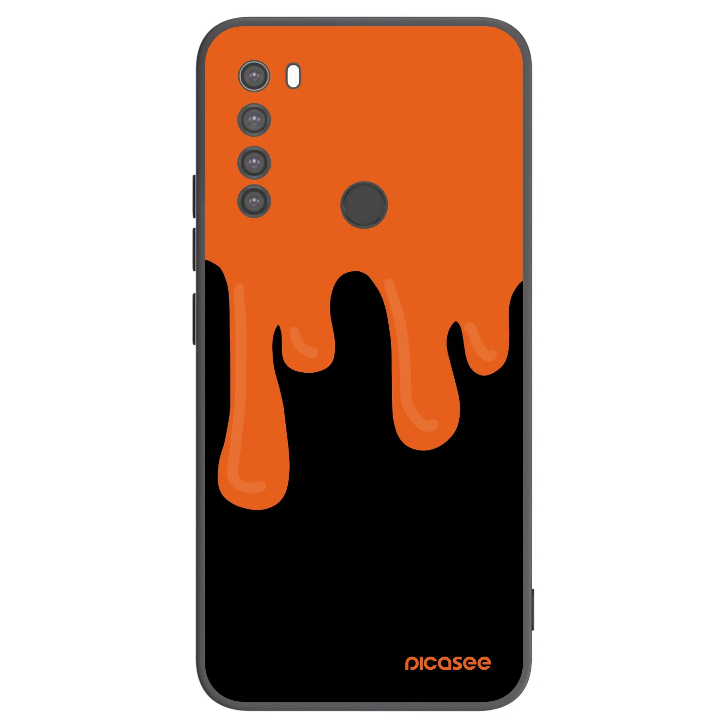 Picasee husă neagră din silicon pentru Xiaomi Redmi Note 8 - Orange spooky