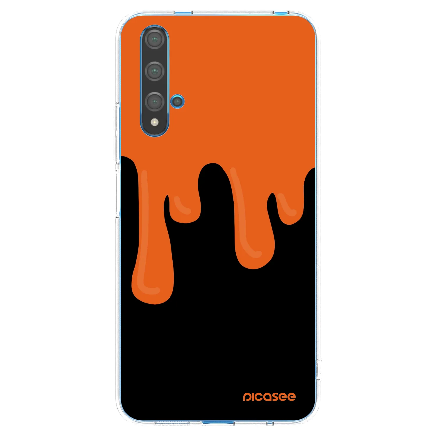 Picasee husă transparentă din silicon pentru Huawei Nova 5T - Orange spooky