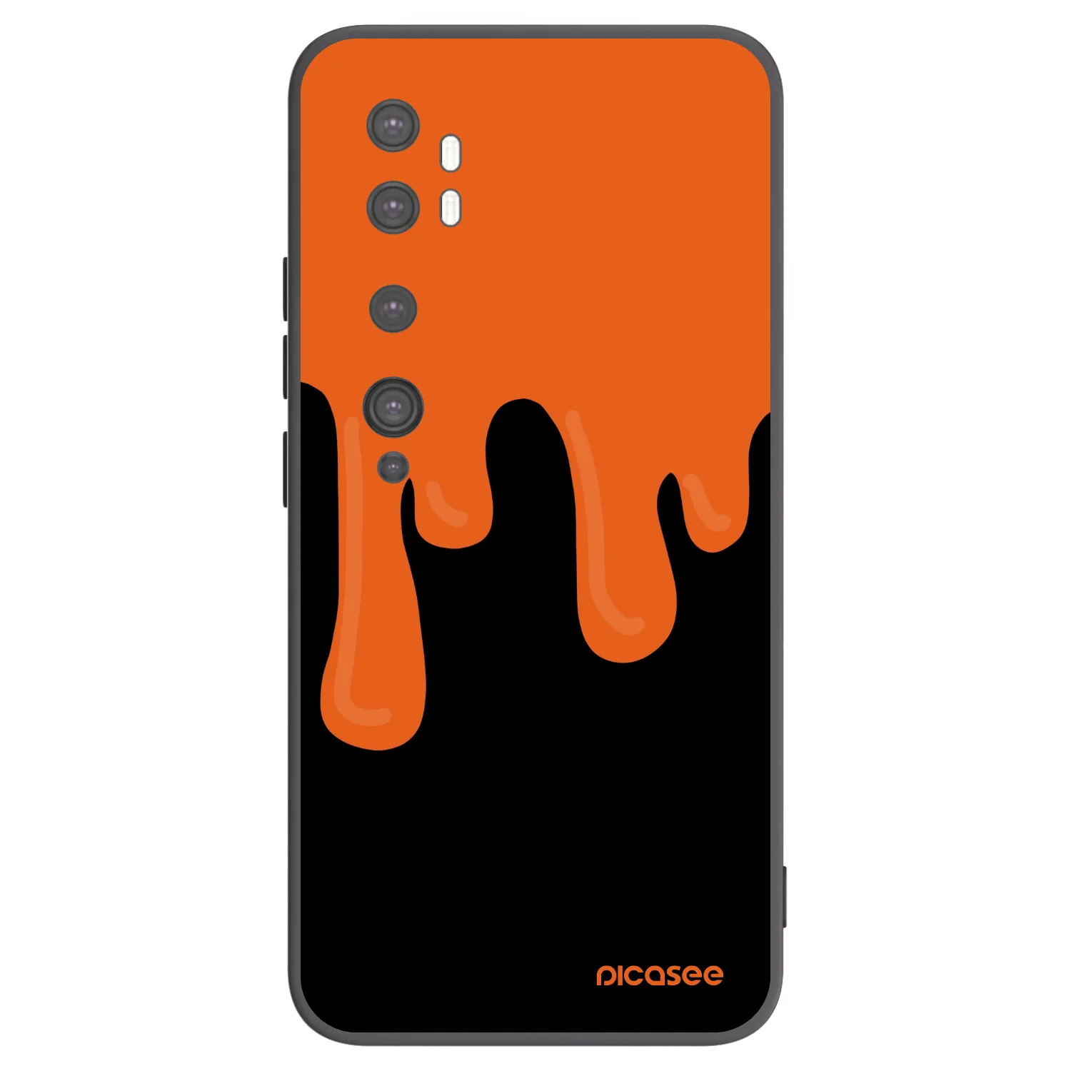 Picasee husă neagră din silicon pentru Xiaomi Mi Note 10 (Pro) - Orange spooky