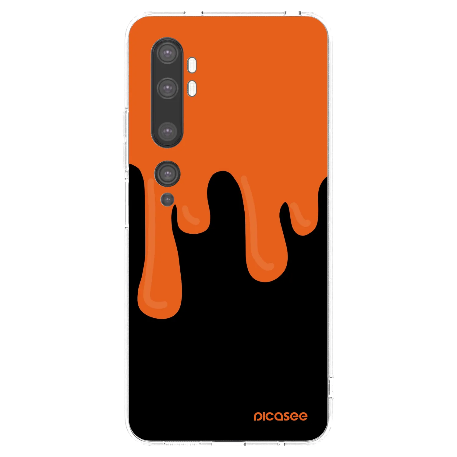 Picasee husă transparentă din silicon pentru Xiaomi Mi Note 10 (Pro) - Orange spooky