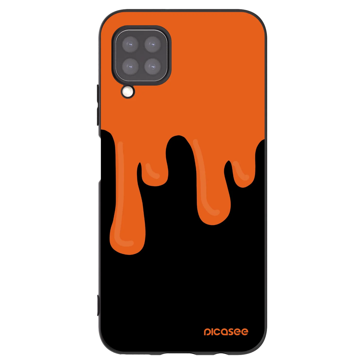 Picasee husă neagră din silicon pentru Huawei P40 Lite - Orange spooky