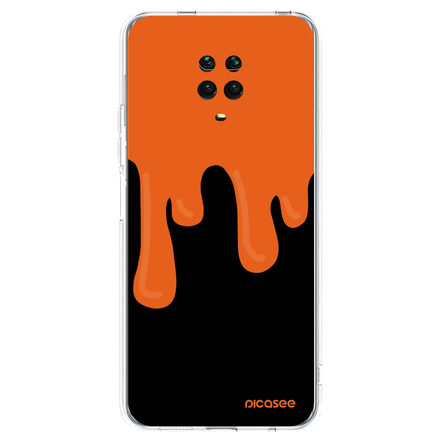 Picasee husă transparentă din silicon pentru Xiaomi Redmi Note 9S - Orange spooky
