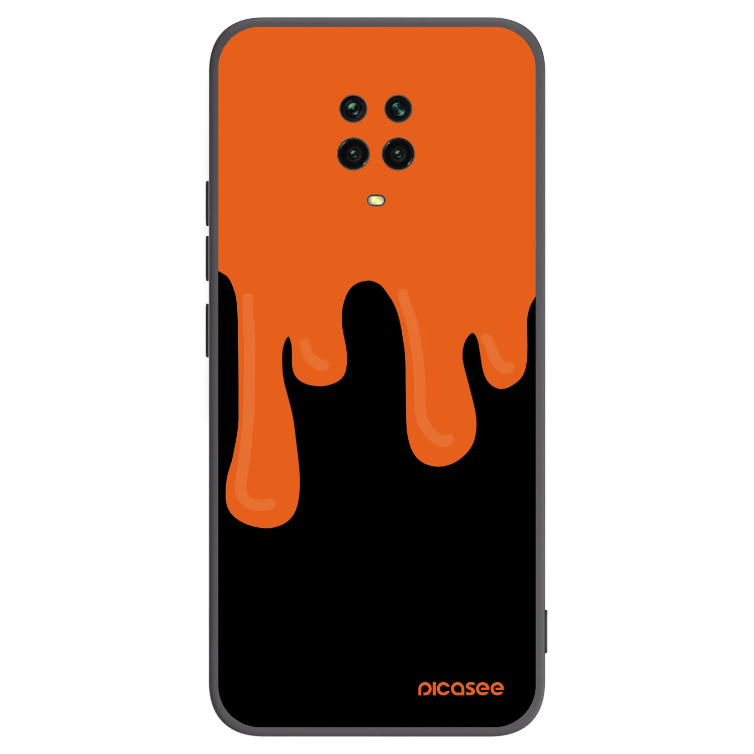 Picasee husă neagră din silicon pentru Xiaomi Redmi Note 9S - Orange spooky