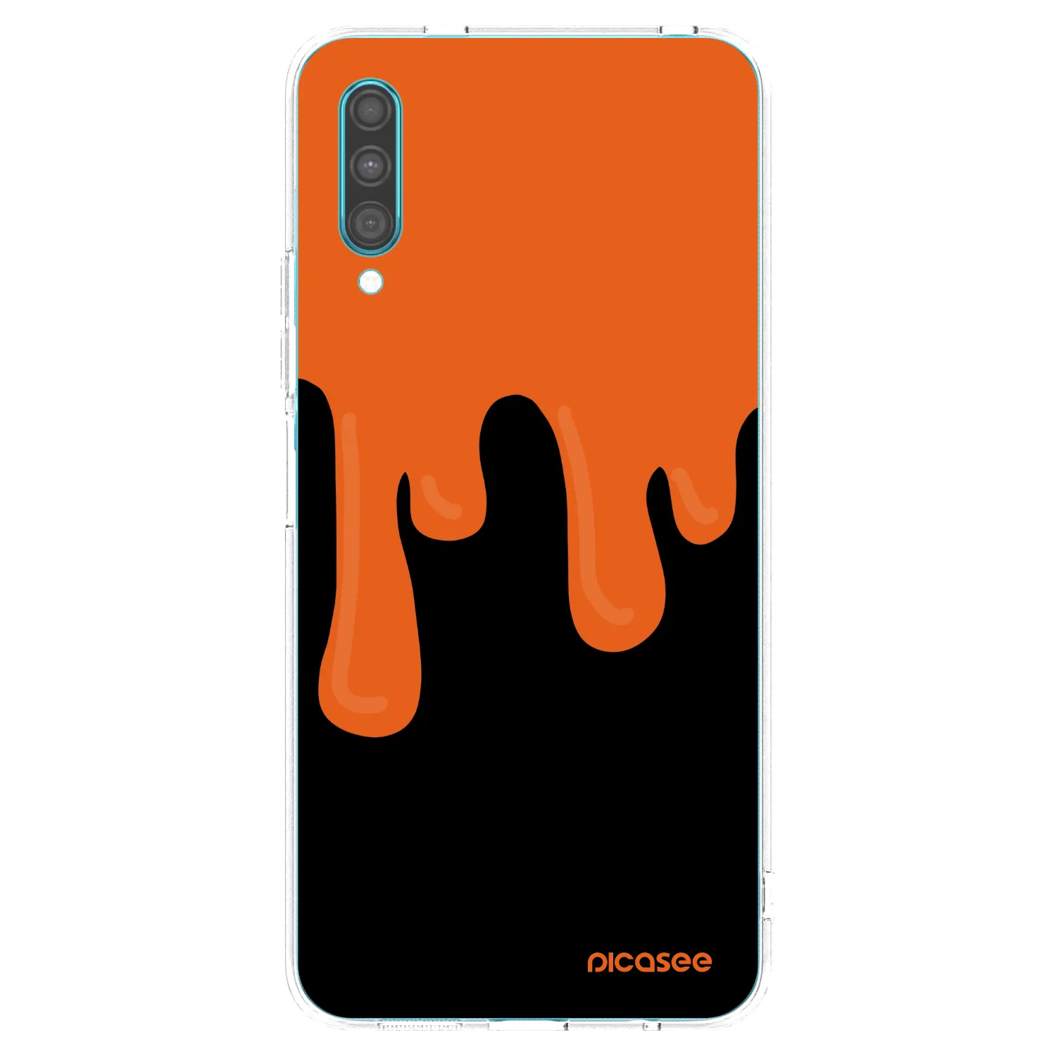 Picasee husă transparentă din silicon pentru Samsung Galaxy A30s A307F - Orange spooky