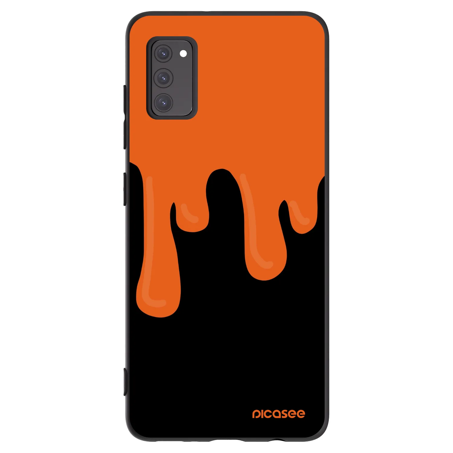 Picasee husă neagră din silicon pentru Samsung Galaxy A41 A415F - Orange spooky
