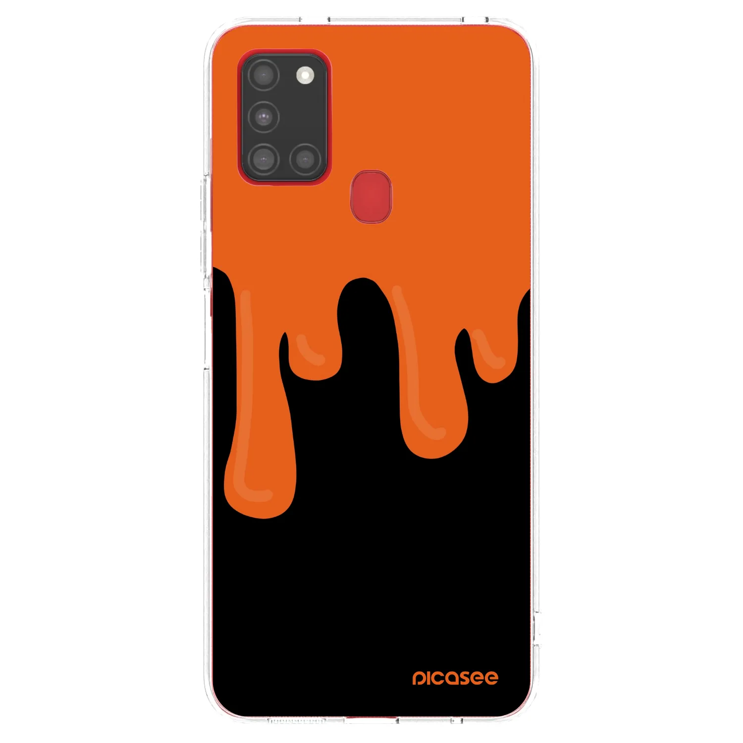 Picasee husă transparentă din silicon pentru Samsung Galaxy A21s - Orange spooky