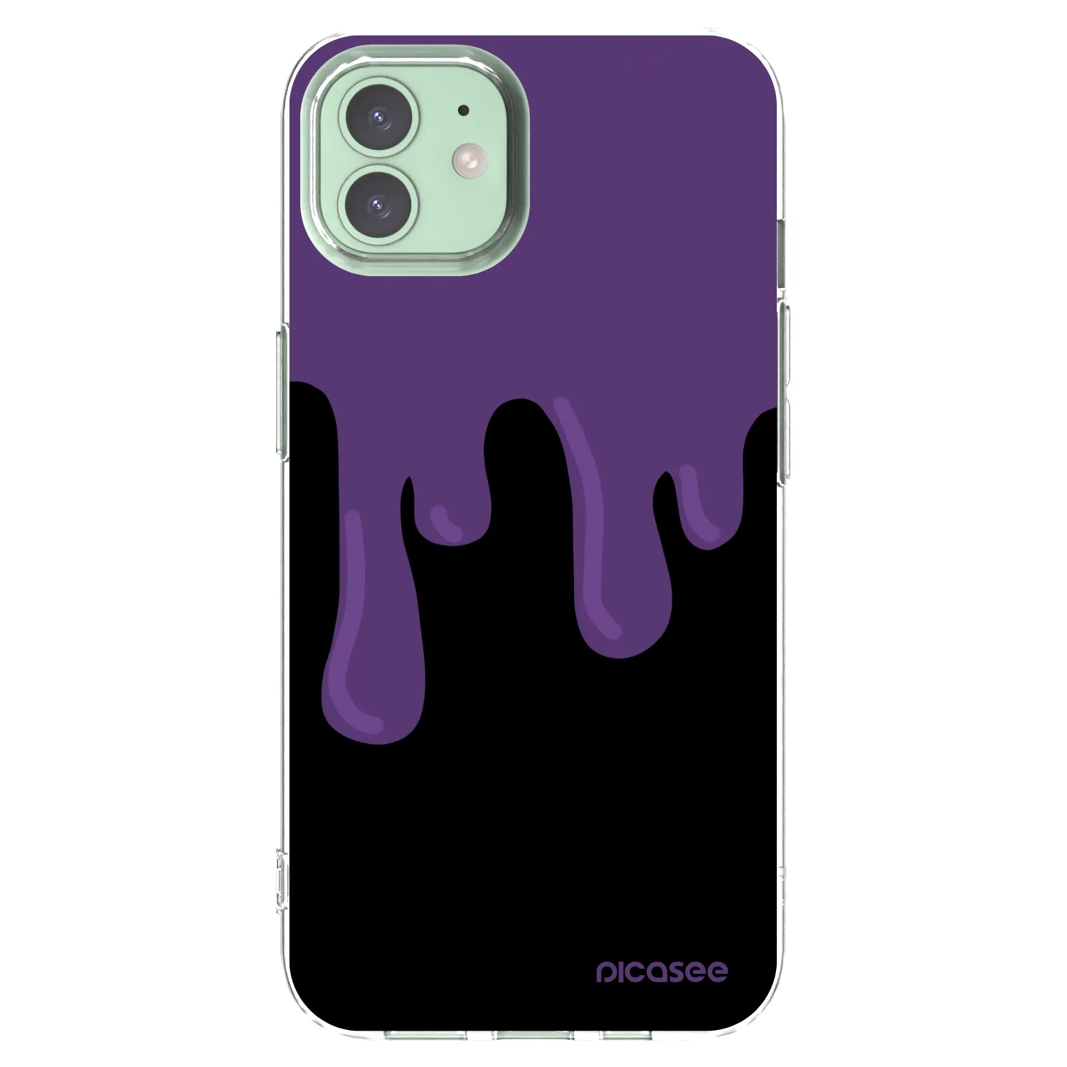 Picasee husă transparentă din silicon pentru Apple iPhone 12 - Purple spooky
