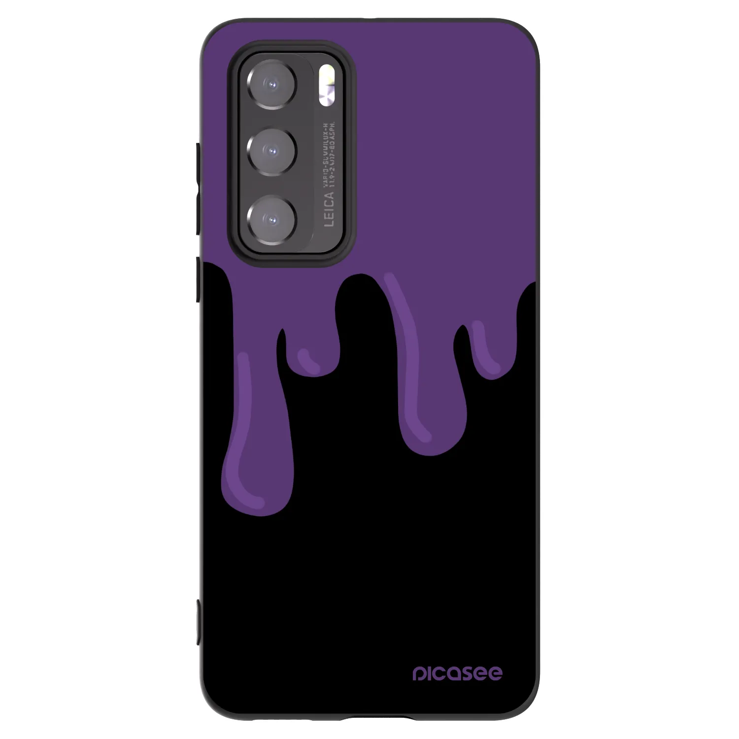 Picasee husă neagră din silicon pentru Huawei P40 - Purple spooky