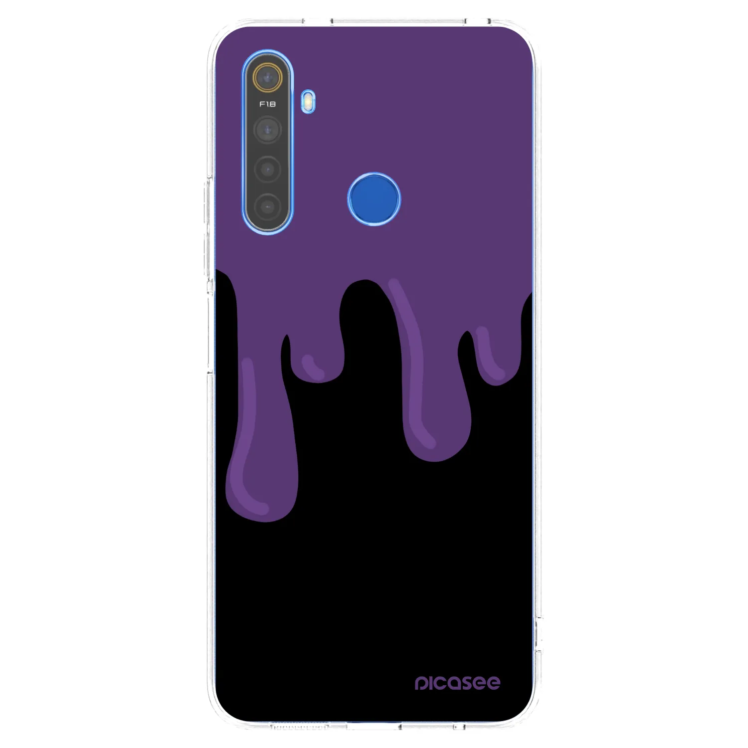 Picasee husă transparentă din silicon pentru Realme 5 - Purple spooky