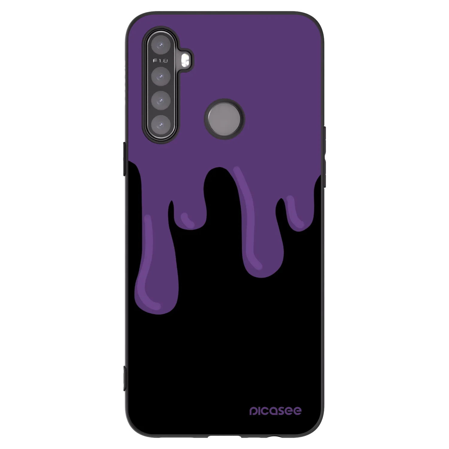 Picasee husă neagră din silicon pentru Realme 5 - Purple spooky