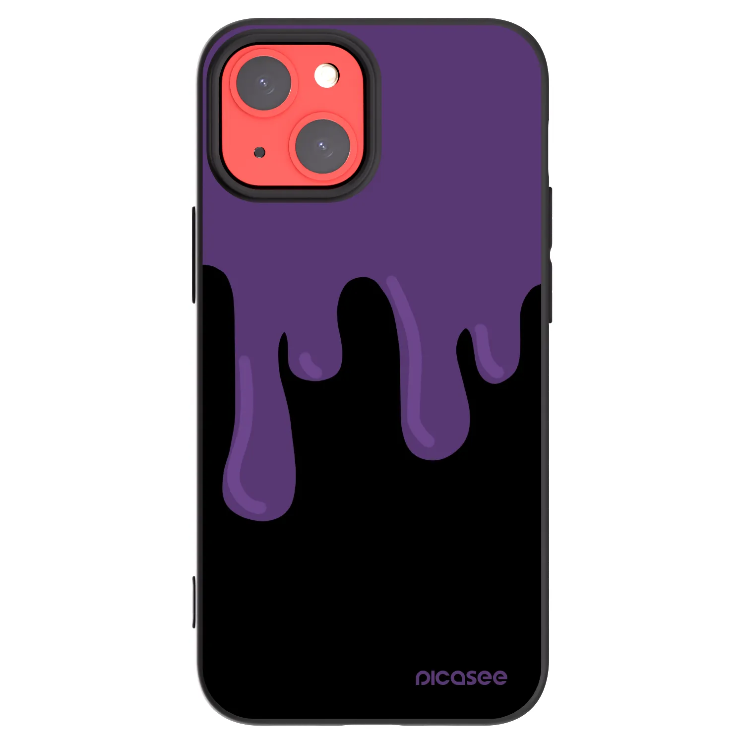 Picasee husă neagră din silicon pentru Apple iPhone 13 mini - Purple spooky