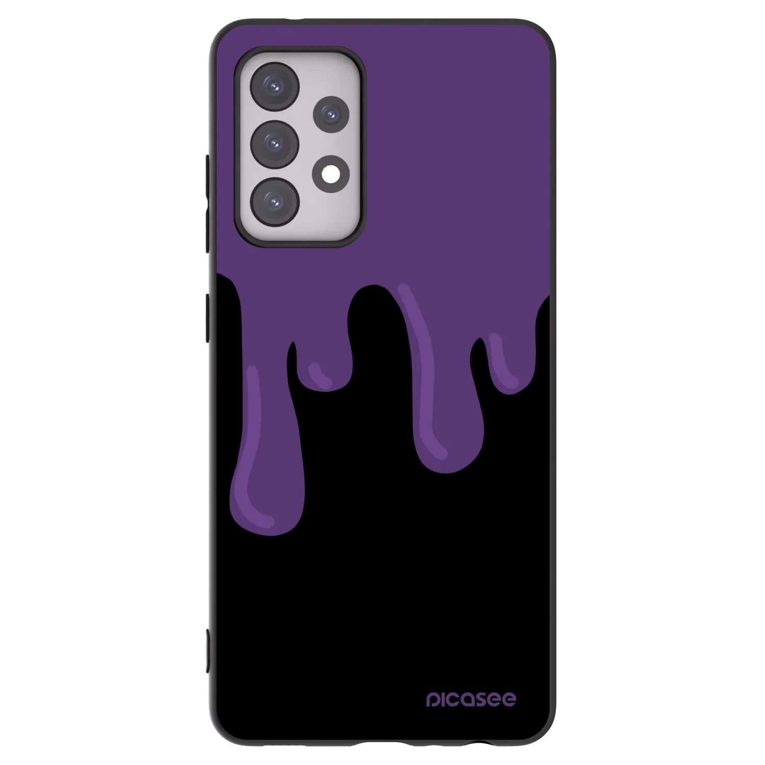 Picasee husă neagră din silicon pentru Samsung Galaxy A52s 5G A528B - Purple spooky