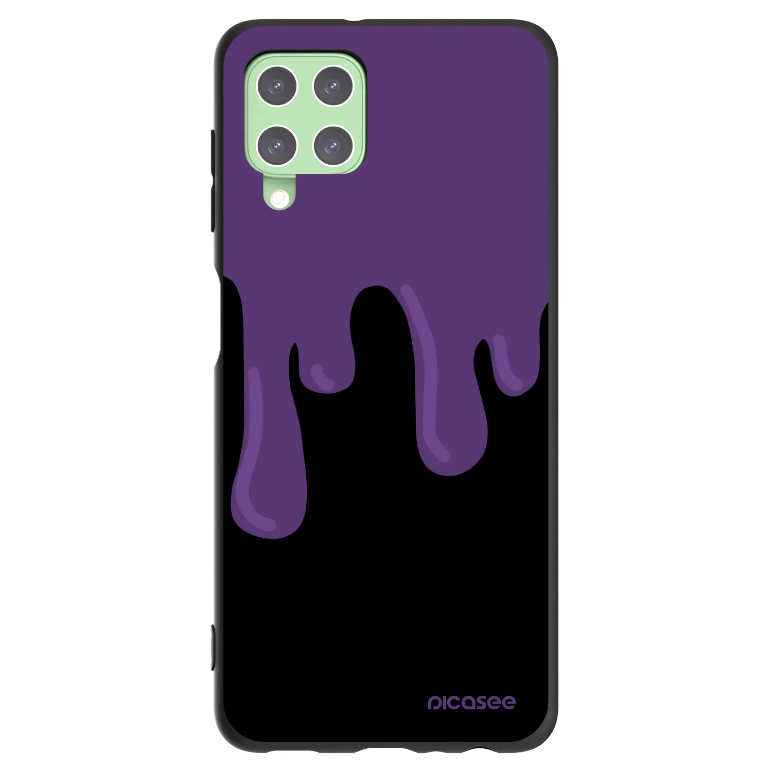 Picasee husă neagră din silicon pentru Samsung Galaxy A22 A225F 4G - Purple spooky