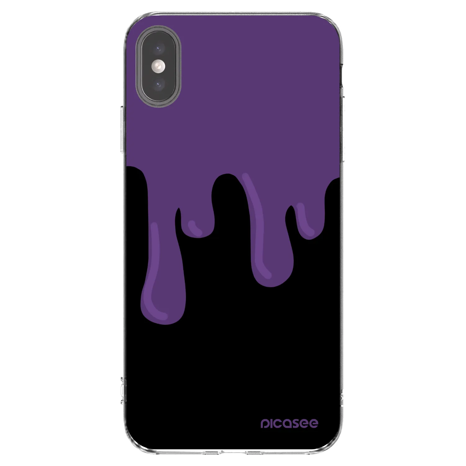 Picasee husă transparentă din silicon pentru Apple iPhone XS Max - Purple spooky