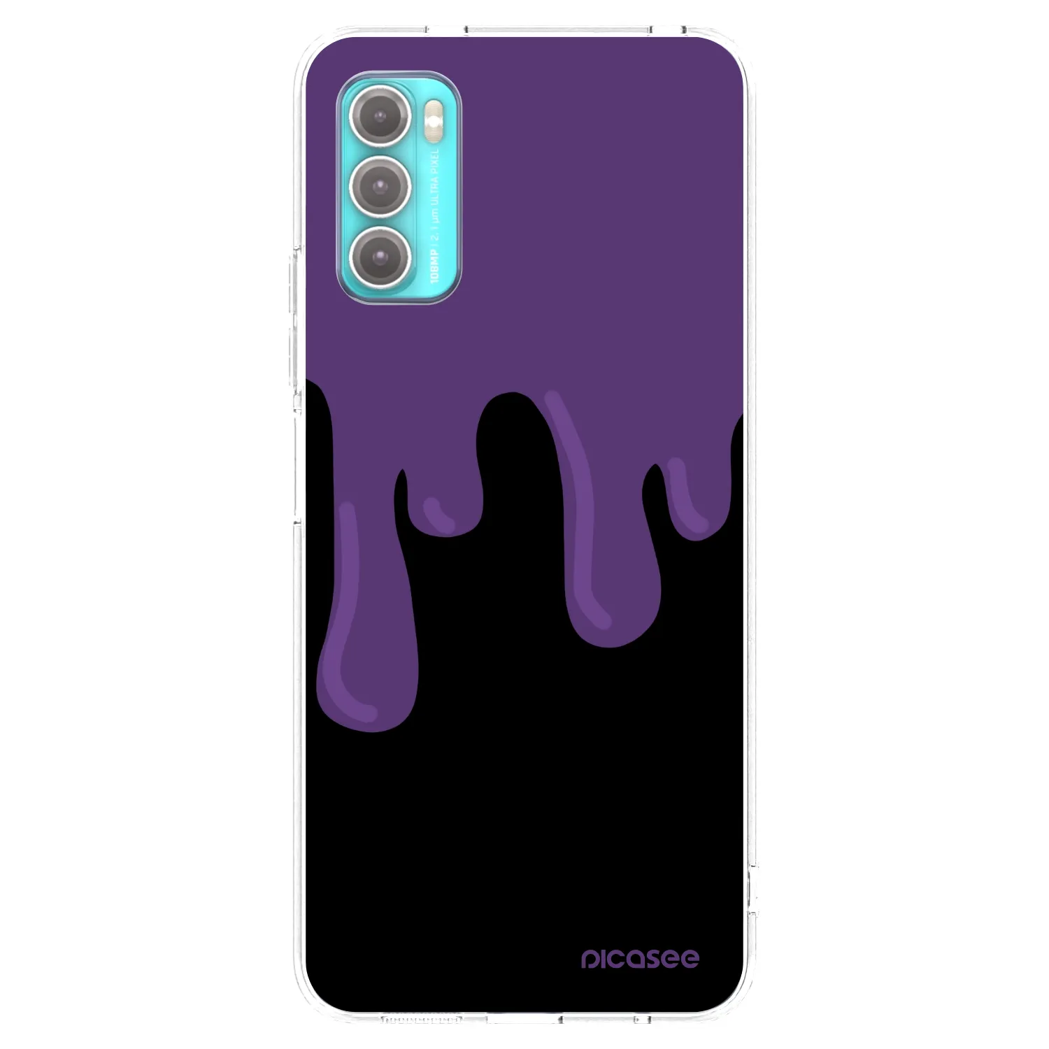 Picasee husă transparentă din silicon pentru Motorola Moto G60 - Purple spooky