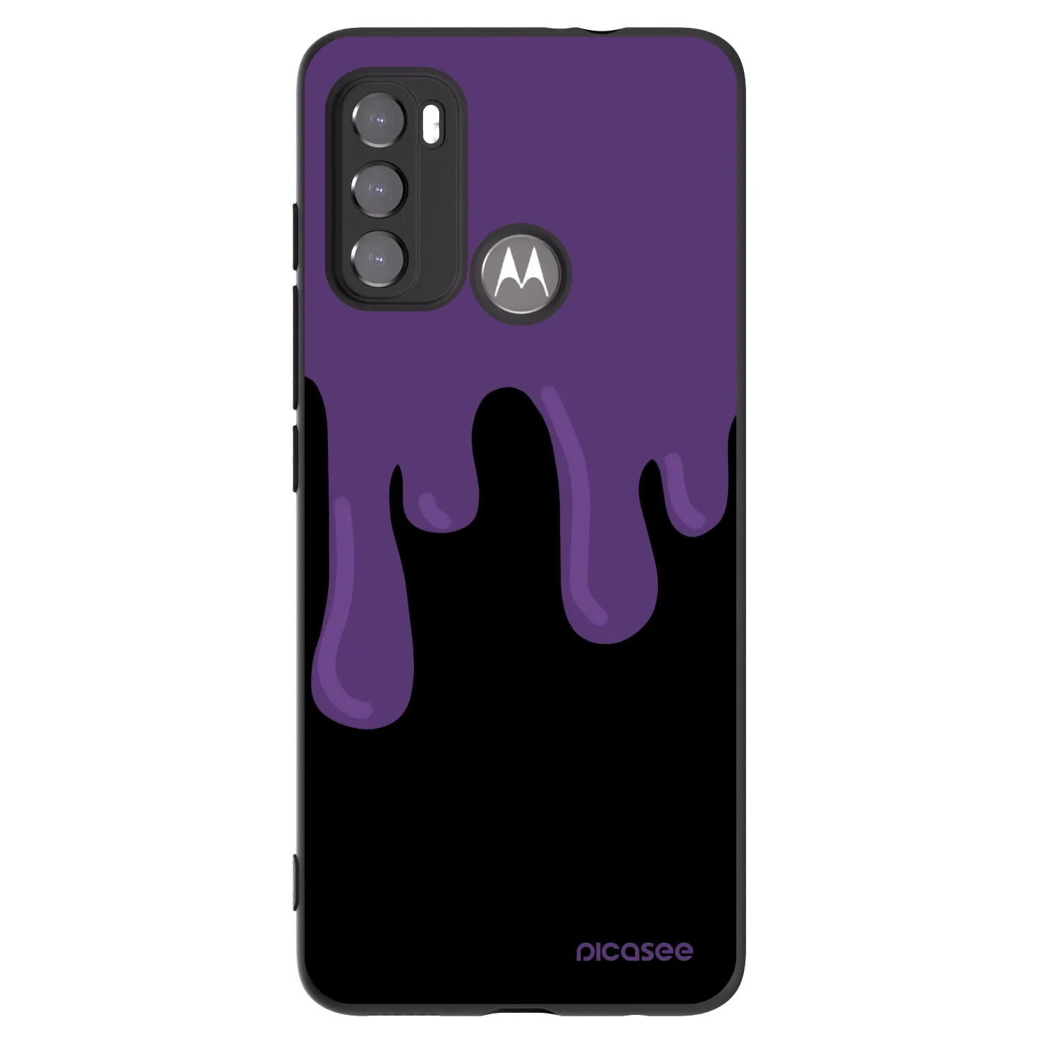 Picasee husă neagră din silicon pentru Motorola Moto G60 - Purple spooky