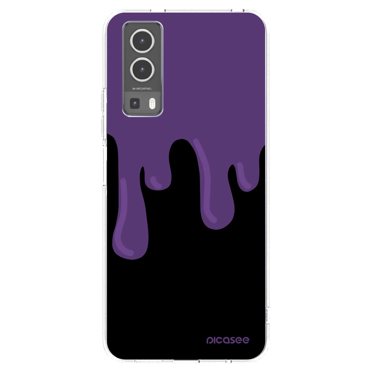Picasee husă transparentă din silicon pentru Vivo Y72 5G - Purple spooky