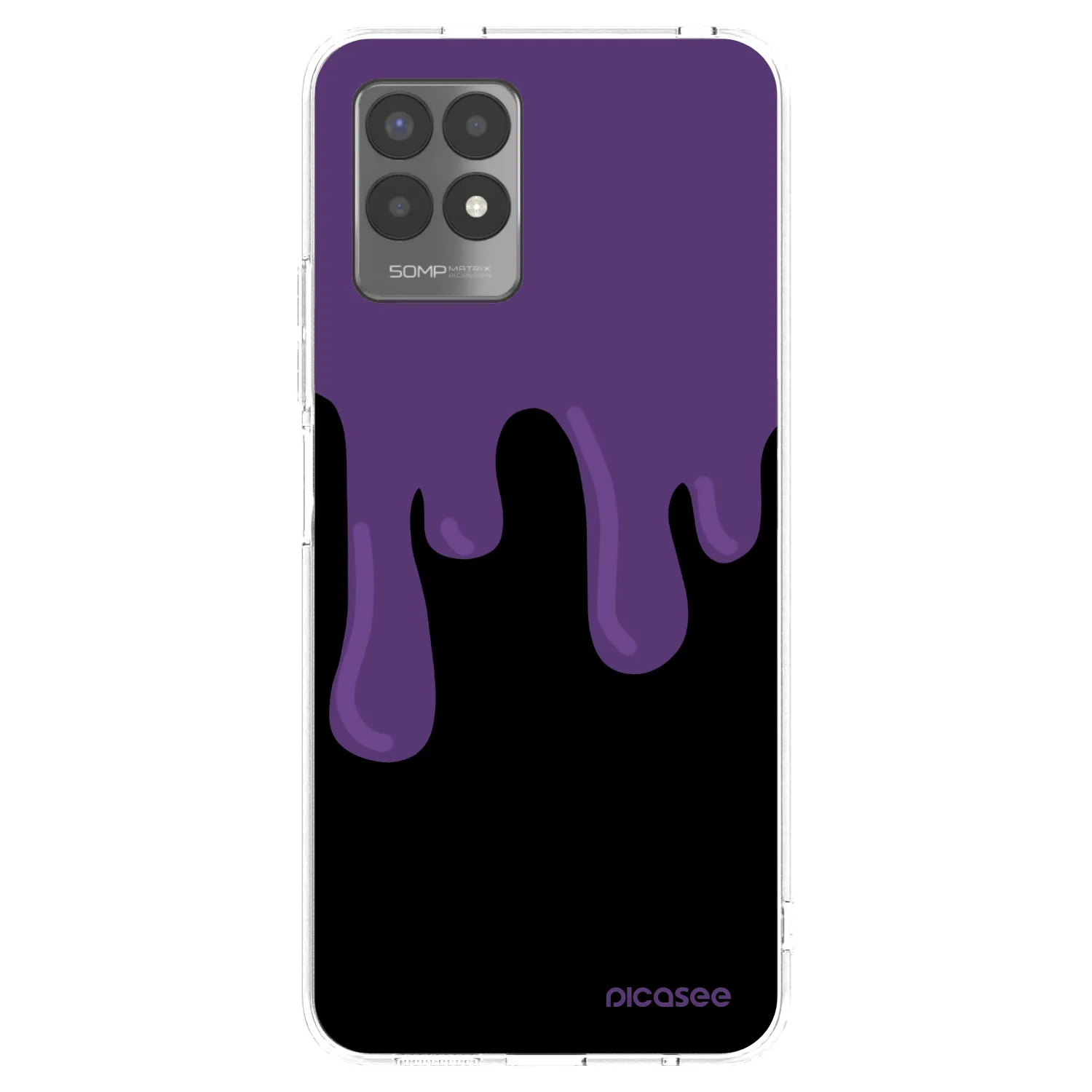 Picasee husă transparentă din silicon pentru Realme 8i - Purple spooky