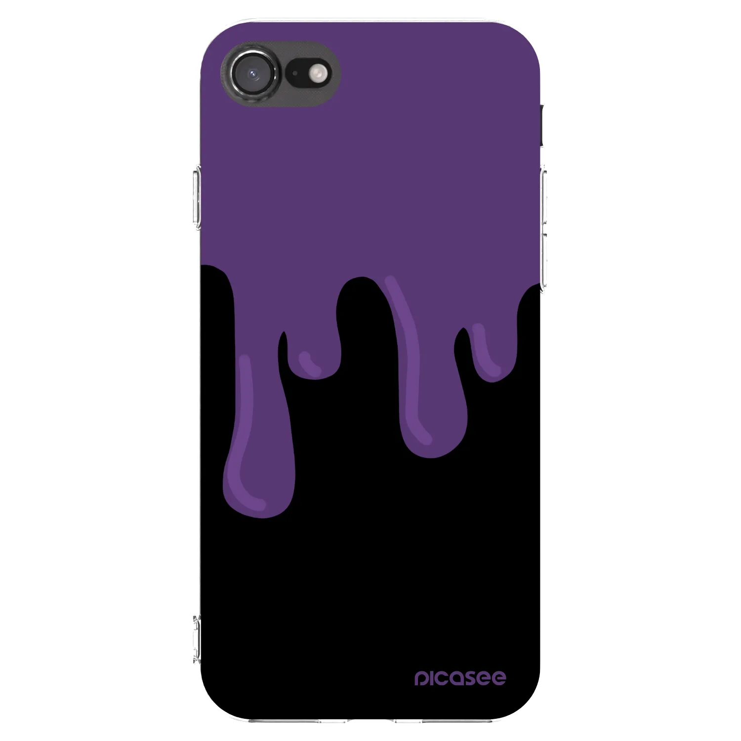 Picasee husă transparentă din silicon pentru Apple iPhone SE 2022 - Purple spooky